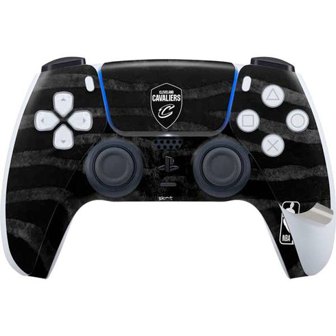 NBA Cleveland Cavaliers Black Animal Print PS5 Pro Bundle Skin