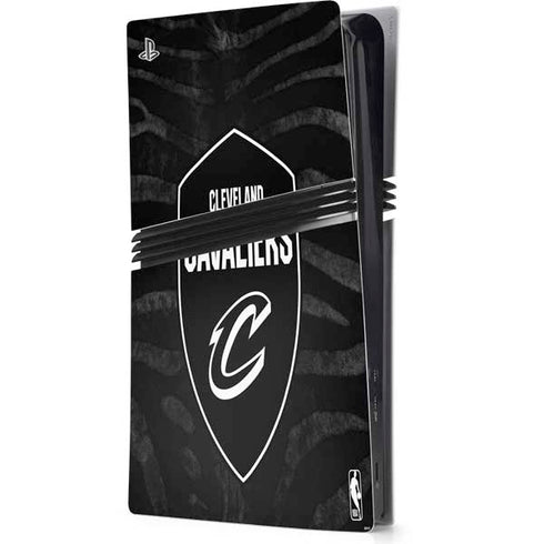 NBA Cleveland Cavaliers Black Animal Print PS5 Pro Console Skin