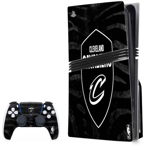 NBA Cleveland Cavaliers Black Animal Print PlayStation PS5 Skins