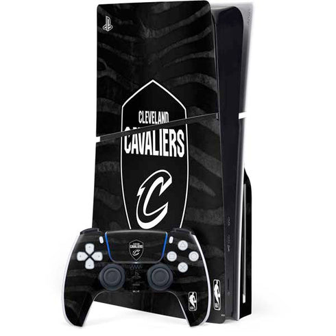 NBA Cleveland Cavaliers Black Animal Print PlayStation PS5 Skins