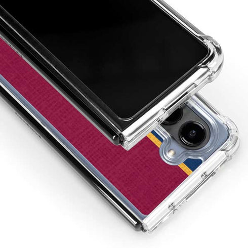 NBA Cleveland Cavaliers Canvas Galaxy Z Fold5 5G Clear Case