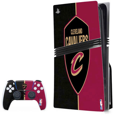 NBA Cleveland Cavaliers Canvas PS5 Pro Disk Bundle Skin