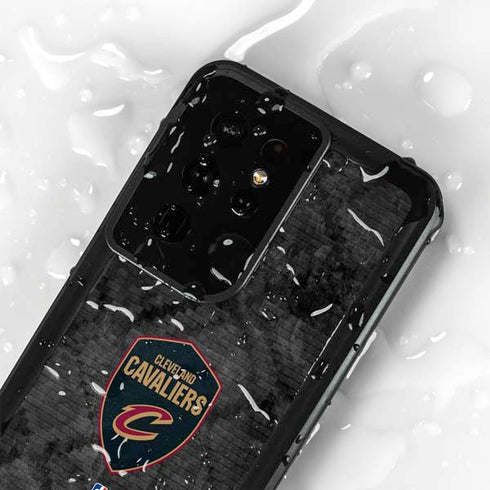 NBA Cleveland Cavaliers Dark Rust Galaxy S24 Ultra Waterproof Case