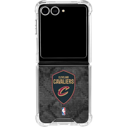 NBA Cleveland Cavaliers Dark Rust Galaxy Z Flip7 Clear Case