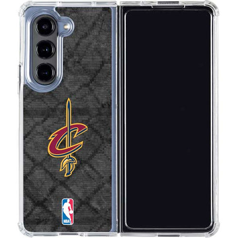 NBA Cleveland Cavaliers Dark Rust Galaxy Z Fold5 5G Clear Case