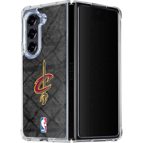 NBA Cleveland Cavaliers Dark Rust Galaxy Z Fold5 5G Clear Case