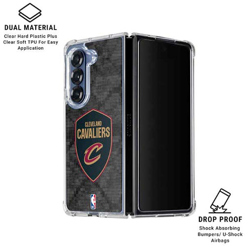 NBA Cleveland Cavaliers Dark Rust Galaxy Z Fold7 Clear Case