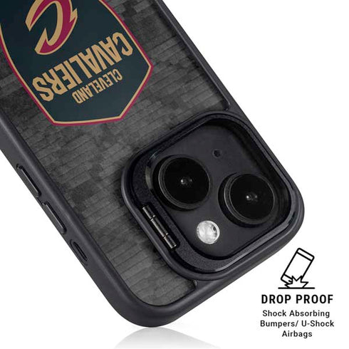 NBA Cleveland Cavaliers Dark Rust iPhone 15 Kickstand Case