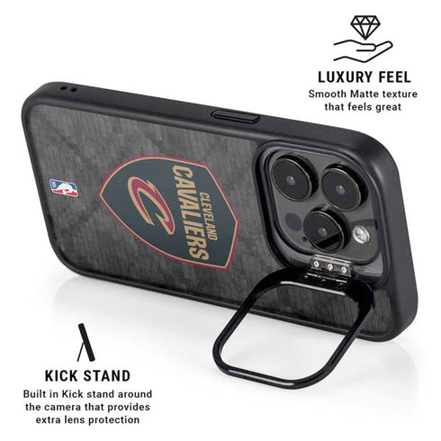 NBA Cleveland Cavaliers Dark Rust iPhone 15 Pro Kickstand Case