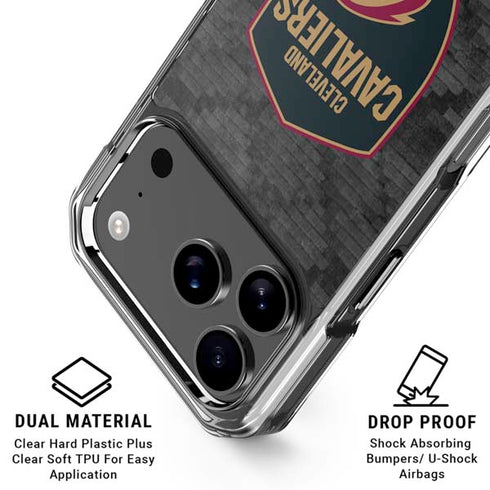 NBA Cleveland Cavaliers Dark Rust iPhone 17 Pro Max Clear Case