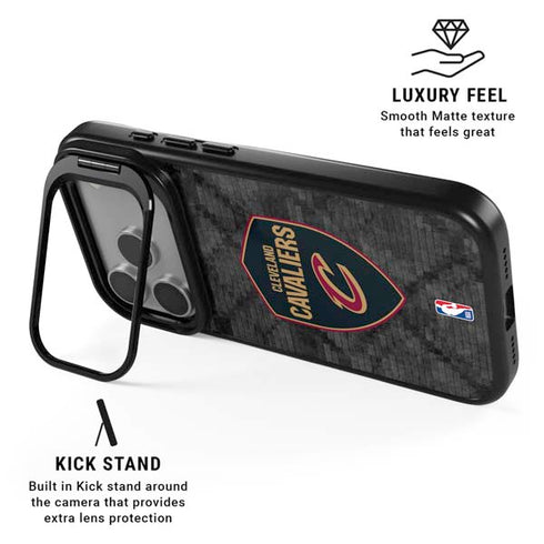 NBA Cleveland Cavaliers Dark Rust iPhone 17 Pro Max Kickstand Case
