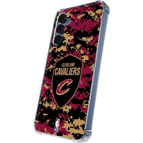 NBA Cleveland Cavaliers Digi Camo Galaxy A35 5G Clear Case