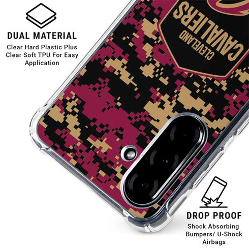 NBA Cleveland Cavaliers Digi Camo Galaxy A36 5G Clear Case