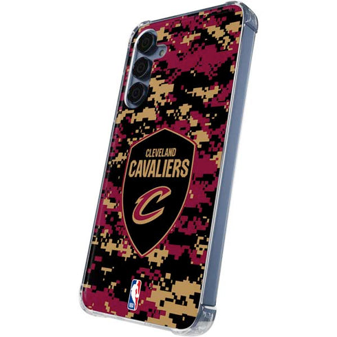 NBA Cleveland Cavaliers Digi Camo Galaxy A55 5G Clear Case
