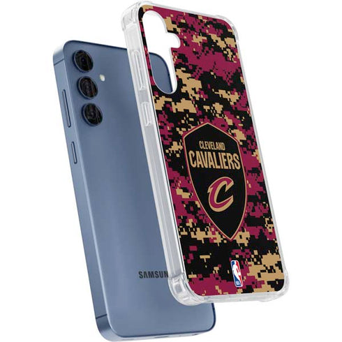 NBA Cleveland Cavaliers Digi Camo Galaxy A55 5G Clear Case
