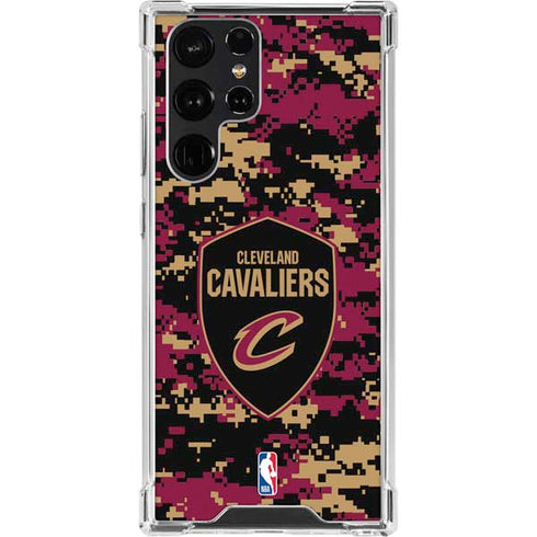 NBA Cleveland Cavaliers Digi Camo Galaxy S23 Ultra Clear Case