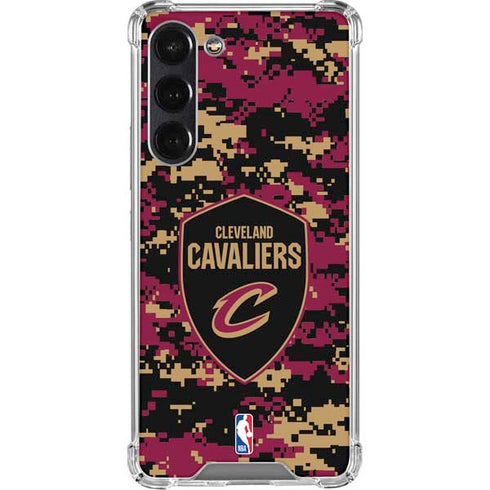 NBA Cleveland Cavaliers Digi Camo Galaxy S24 FE Clear Case