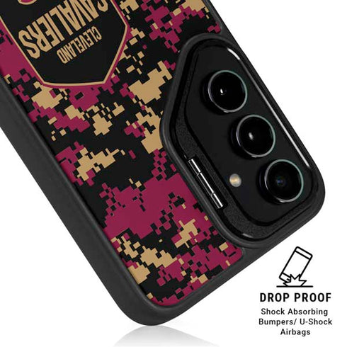 NBA Cleveland Cavaliers Digi Camo Galaxy S24 FE Kickstand Case