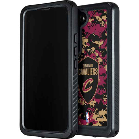 NBA Cleveland Cavaliers Digi Camo Galaxy S24 Plus Waterproof Case