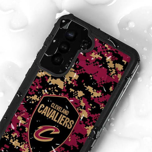 NBA Cleveland Cavaliers Digi Camo Galaxy S24 Plus Waterproof Case
