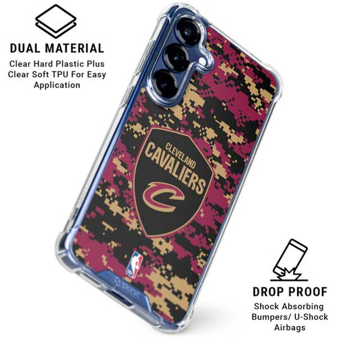 NBA Cleveland Cavaliers Digi Camo Galaxy S25 Clear Case