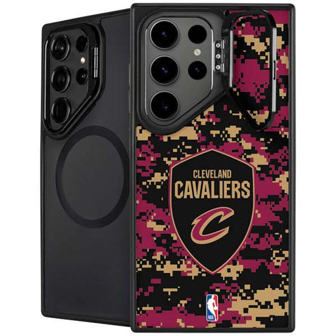 NBA Cleveland Cavaliers Digi Camo Galaxy S26 Ultra Kickstand Case