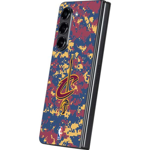 NBA Cleveland Cavaliers Digi Camo Galaxy Z Fold5 5G Skin