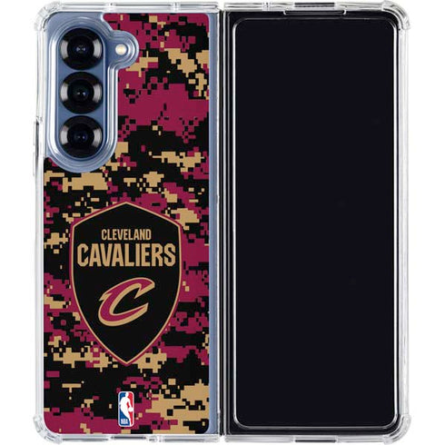 NBA Cleveland Cavaliers Digi Camo Galaxy Z Fold6 Clear Case