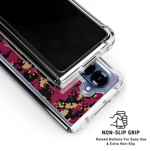 NBA Cleveland Cavaliers Digi Camo Galaxy Z Fold6 Clear Case