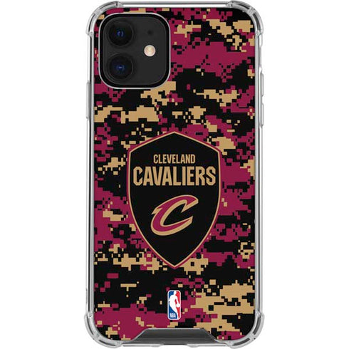 NBA Cleveland Cavaliers Digi Camo iPhone 12 Mini Clear Case