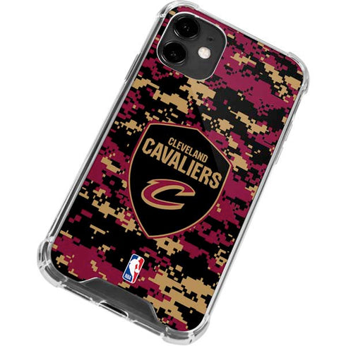 NBA Cleveland Cavaliers Digi Camo iPhone 12 Mini Clear Case