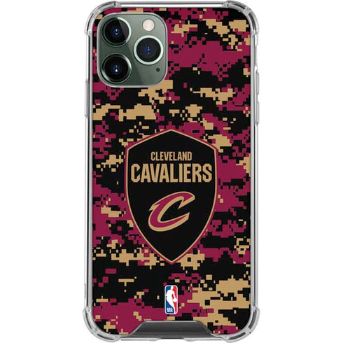 NBA Cleveland Cavaliers Digi Camo iPhone 12 Pro Clear Case