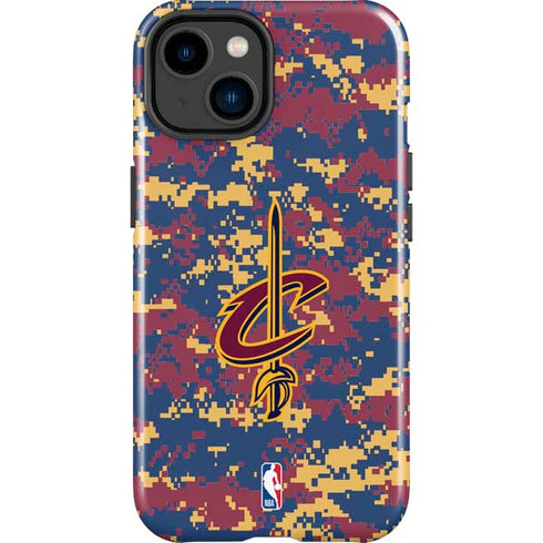 NBA Cleveland Cavaliers Digi Camo iPhone 15 Impact Case