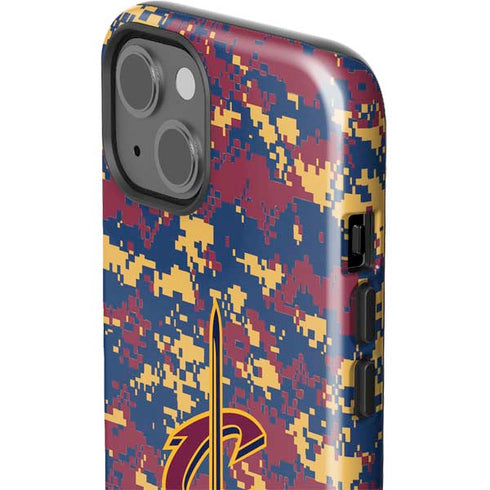 NBA Cleveland Cavaliers Digi Camo iPhone 15 Impact Case