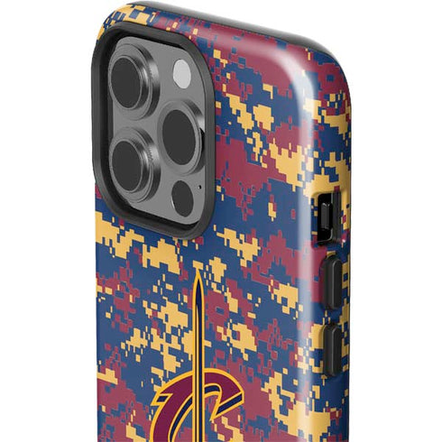 NBA Cleveland Cavaliers Digi Camo iPhone 15 Pro Impact Case