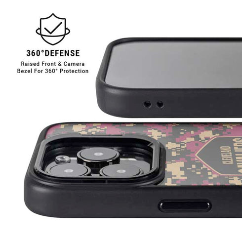 NBA Cleveland Cavaliers Digi Camo iPhone 15 Pro Max Kickstand Case