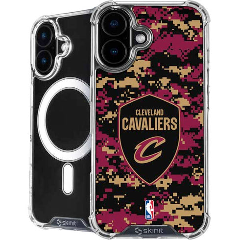 NBA Cleveland Cavaliers Digi Camo iPhone 16 MagSafe Case