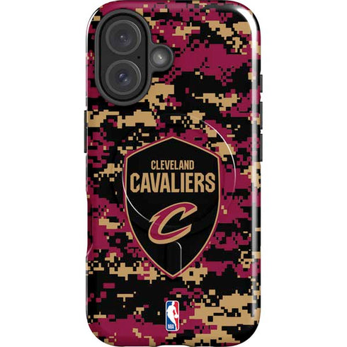 NBA Cleveland Cavaliers Digi Camo iPhone 16 Magsafe Impact Case