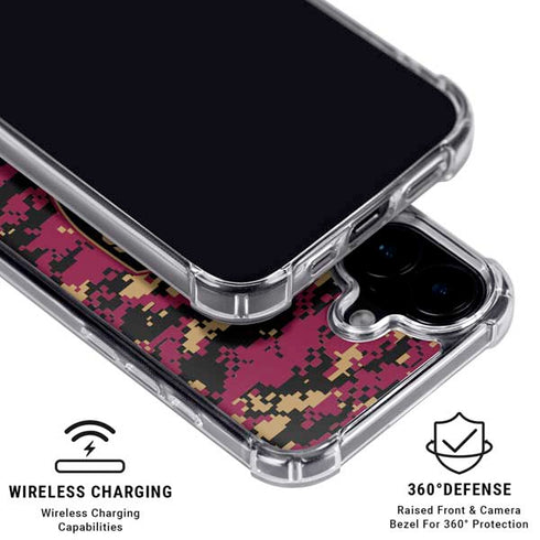 NBA Cleveland Cavaliers Digi Camo iPhone 16 Plus Clear Case