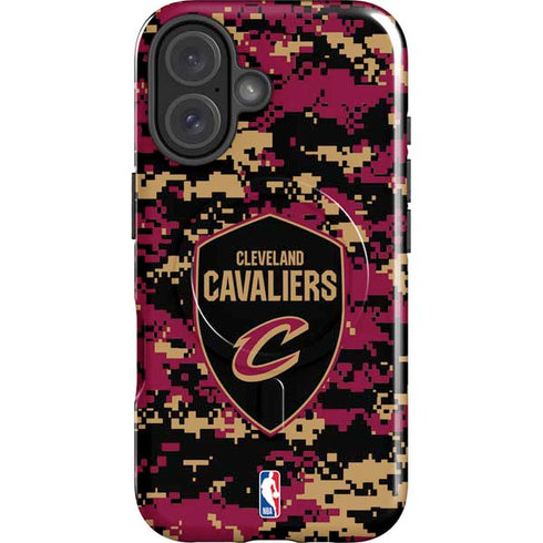 NBA Cleveland Cavaliers Digi Camo iPhone 16 Plus Magsafe Impact Case