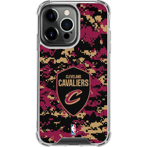 NBA Cleveland Cavaliers Digi Camo iPhone 16 Pro Clear Case