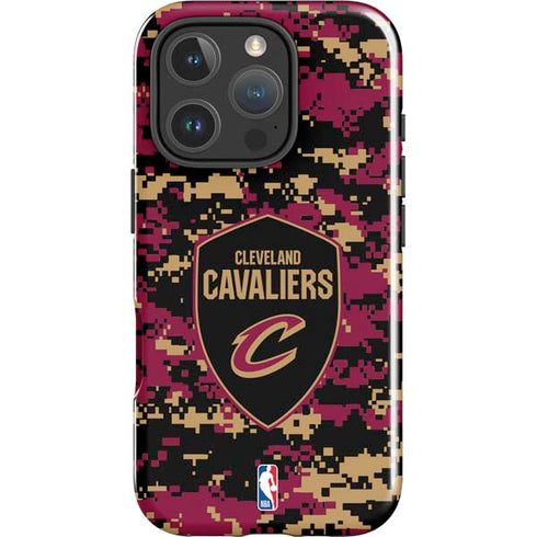 NBA Cleveland Cavaliers Digi Camo iPhone 16 Pro Impact Case
