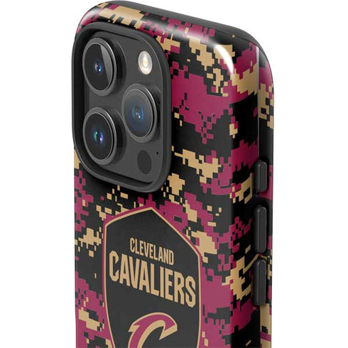 NBA Cleveland Cavaliers Digi Camo iPhone 16 Pro Impact Case