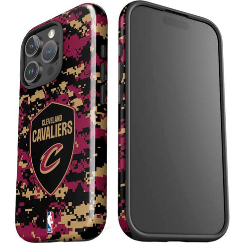 NBA Cleveland Cavaliers Digi Camo iPhone 16 Pro Impact Case