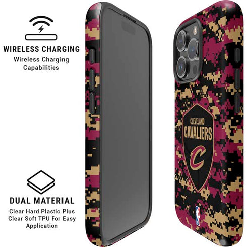 NBA Cleveland Cavaliers Digi Camo iPhone 16 Pro Magsafe Impact Case