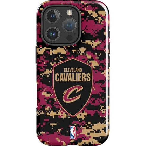 NBA Cleveland Cavaliers Digi Camo iPhone 16 Pro Max Impact Case