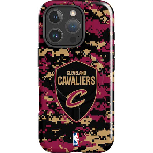 NBA Cleveland Cavaliers Digi Camo iPhone 16 Pro Max Magsafe Impact Case