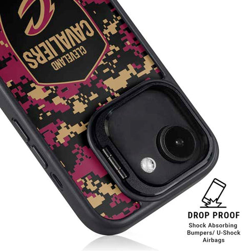 NBA Cleveland Cavaliers Digi Camo iPhone 16e Kickstand Case