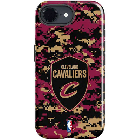 NBA Cleveland Cavaliers Digi Camo iPhone 16e Impact Case