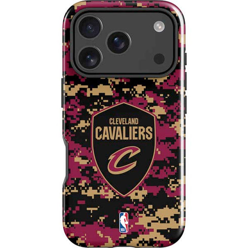 NBA Cleveland Cavaliers Digi Camo iPhone 18 Pro Impact Case